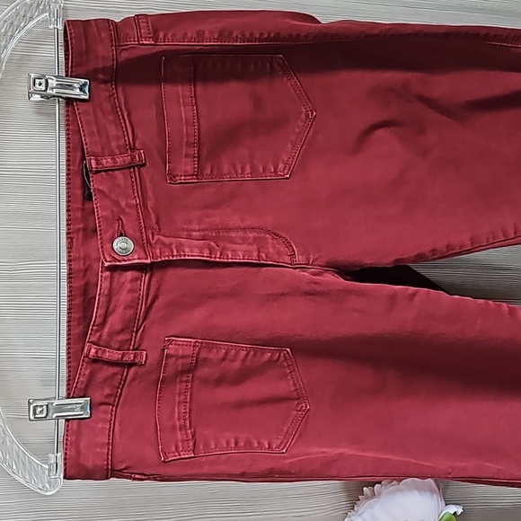 Club Manaco Straight Leg Pants - Burgundy, Size 10 - Picture 3 of 7